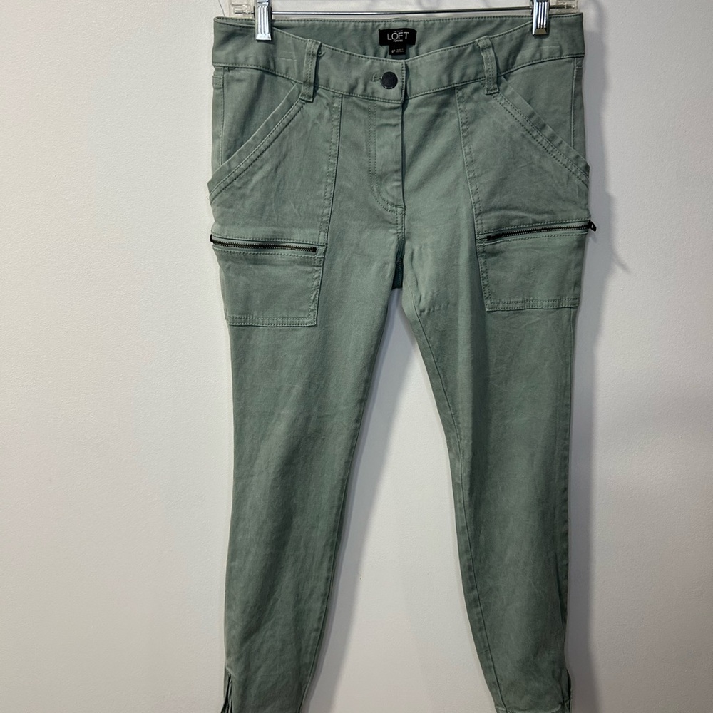 LOFT Sage Green Utility Pants